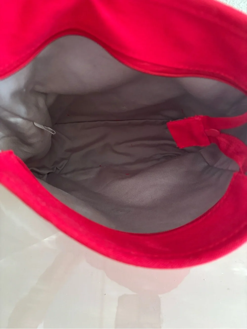 American Girl Red New York Bag with Gray Trim and Strap Accents